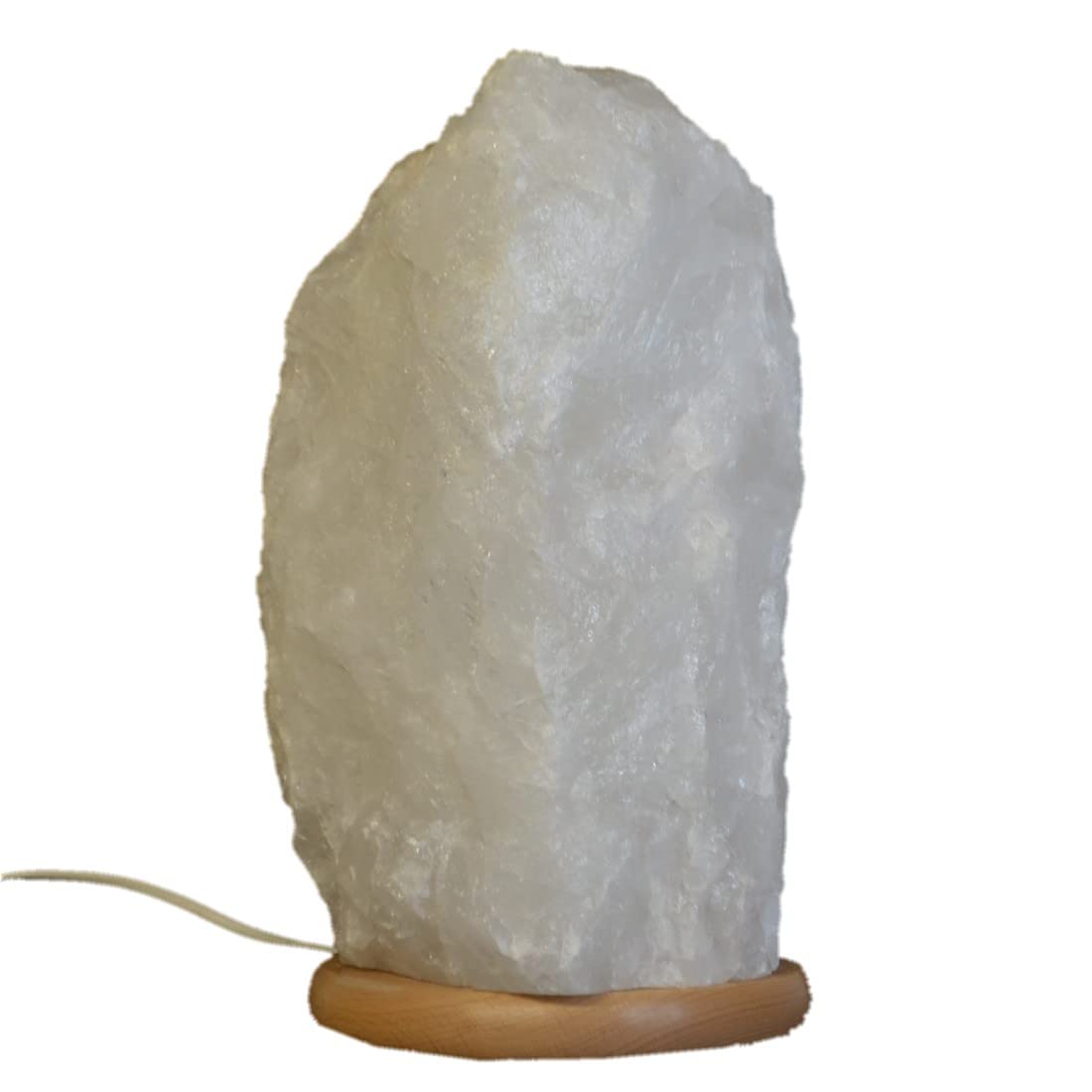 Bergkristall Rohstein Lampe | Echte Kristall Edelstein Leuchte/Lampe | Bergkristall Leuchte | Beleuchteter Kristall Heilstein 8-9 kg