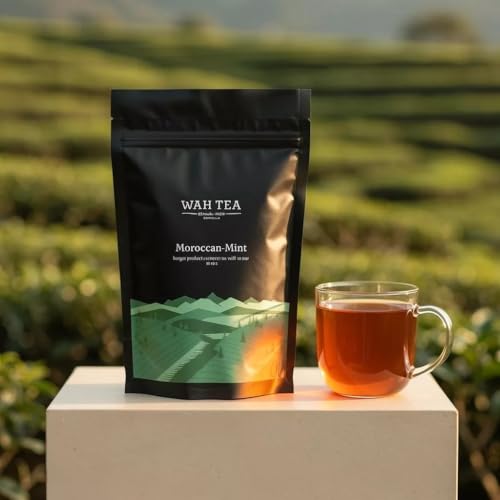 Image of Wah Tea Moroccan Mint Leaves | 100% Natural Green Tea | Hand-Plucked from Kangra Valley | Rich in Antioxidants | Zero Calories | Pesticide-Free Herbal Tea | Refreshing & De-Stress Mint Infusion | 100g