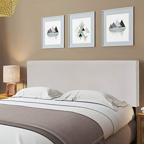 Image of FURINNO Roanne Plain Headboard, Queen, Fog