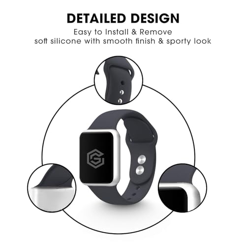 Image of GRIPP Soft Silicone Watch Strap for 40mm /41mm /42mm, Watch Series 11 /10 /9 /8 /7 /6 /5 /4 /3 /2 /1, SE 3 /2 /1, Slim, Lightweight, Adjustable (Watch Not Included)