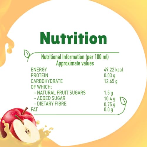 Image of B Natural Apple Juice, Vitamin C & E, 1 litre (Pack of 3)