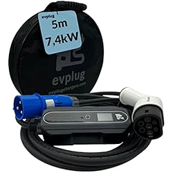 Cargador Portatil Para Renault Zoe EVPLUG® Cargador EV portátil Coche eléctrico EV PHEV (Tipo 2 | 32A | 5m)