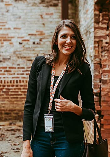 Bedocia Peach Roses Print Floral Lanyard Women&Girls Cute Lanyard For Keys,Id Badge Holder,Card,Cell Phone,Wallet #TOP3