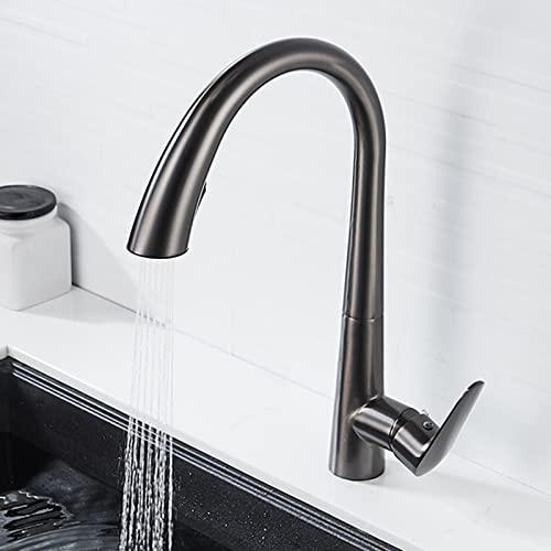 Robinet de cuisine extractible pour simplifier le nettoyage de vos grands plats et éviers doubles - 2