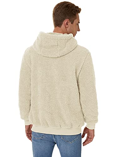 iWoo Men's Fuzzy Sherpa Hoodie Sweatshirt Long Sleeve Full Zip Soft Fleece Jackets Winter Hooded Outwear4