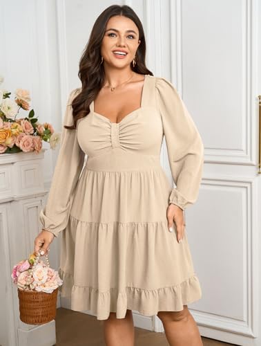Image of SCOMCHIC Women's Plus Size Cocktail Mini Short Dress