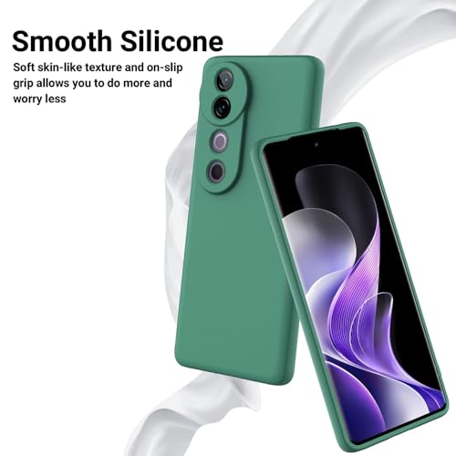 Image of Back Cover for Vivo V40 5G / V40 Pro 5G | Full Camera Protection | Premium Liquid Silicon Case | Flexible Bumper Case for Vivo V40 5G / V40 Pro 5G (Green)