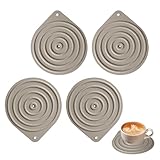 4pcs Plate Warmer Microwave Plate Warmers Microwave No-n-Slip Silicone Mats Hot Plates Keeping Food Warm Multi-Purpose Silicone Food Warmers Food Warming Mat for Oven Hot Pan Dinner Party Cooking