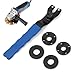 Grinder Wrench Universal Adjustable Grinder Spanner ​Wrench with 4 Grinder Shaft Nut, Compact With Nuts Wide Compatibility Repair Easy To Use Angle Grinder Wrench(COLOR:Blue)