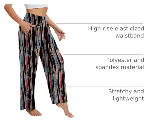 Image of Gracyoga Wide Leg Yoga Pants for Women Casual Loose Cozy Sweatpants High Waisted Lounge Pajama Flowy Pants With Pockets