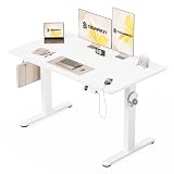 TRIUMPHKEY Scrivania Regolabile in Altezza Elettrica 140 x 80cm,Scrivania multifunzione per computer,3 Altezze di Memoria 72 118 cm,con Porta di Ricarica USB,Standing Desk,per Ufficio