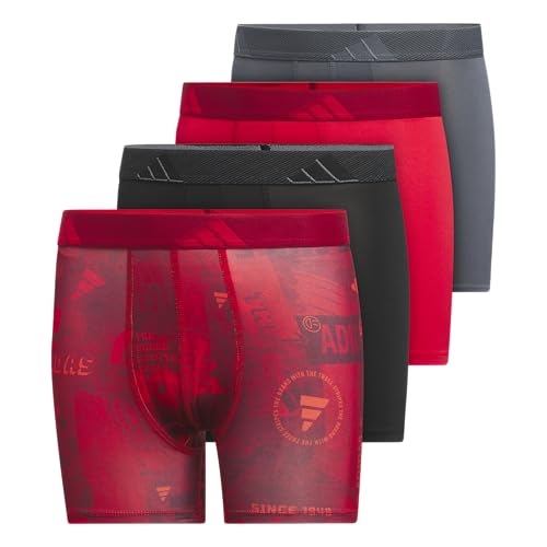 adidas Youth Microfiber Boxer Brief (Multipack) Athletic Underwear for Kids Boys