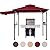FAB BASED 5x8 Grill Gazebo, Outdoor BBQ Grill Patio Canopy with Extra Shadow & LED Lights, Barbeque Gazebo Canopy (Red)