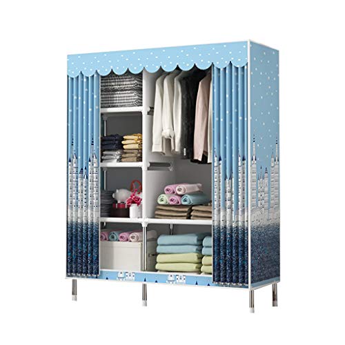 guardarropa,Armario de almacenamiento de armario colgante de tela Oxford engrosado, extra ancho, no se requieren herramientas para el ensamblaje, resistente y duradero, 110 cm * 46 cm * 175 cm Cover