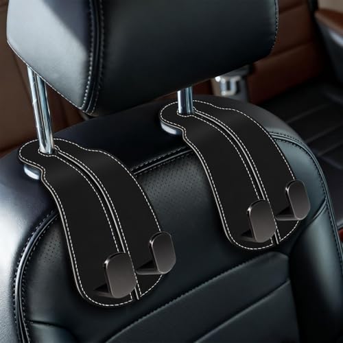 Blusabaca 2PCS Car Seat Headrest Hooks, Purses Bags Holder, Black by Blusabaca - Used condition - US$12.42