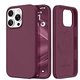GolbinBox Magnetic for iPhone 16 Pro Max Case, Compatible with MagSafe, [Soft Anti-Scratch Microfiber Lining], Liquid Silicone Shockproof Protective Phone Case for iPhone 16 Pro Max, Wine Red