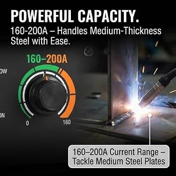 FTVOGUE MIG Welding,1.2mm mig 160A 200A Current 0.8 1.2mm Wire Diameter Compatible with MIG130, for Stable Efficient Welding Projects