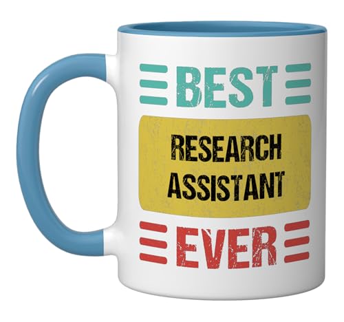 Mug cerámico Research Assistant azul/blanco miniatura 1