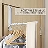 Séchoir à linge pliable pour porte jusqu'à 4,5 cm - 1 pièce optimale - Cintre de porte avec tige rétractable - Crochets de suspension pour buanderie, salle de bain, chambre à coucher, voyage (blanc, 1