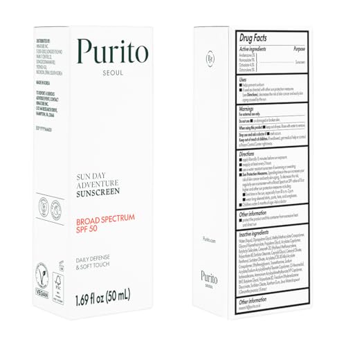 PURITO-Sun-Day-Adventure-Korean-Sunscreen-Smoothest-and-Lightest-Texture-Broad-Spectrum-SPF-50-UVA-UVB-Protection-No-White-Cast-Oil-Free-For-All-Skin-Types-Vegan-Daily-Skin-Care-50ml-169-floz