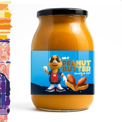 Crema de Cacahuete Proteica 1KG | Sin Azúcares Añadidos, Sin Aceite de Palma | Vegana, Sin Gluten, Sin OGM | 100% Cacahuetes Tostados con Sal | Mr.P Vuccirì