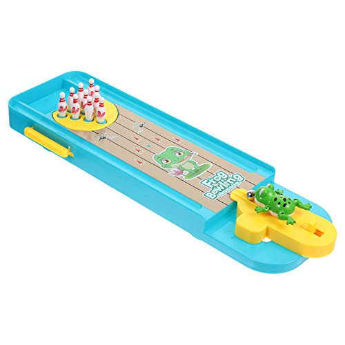 Juguete de bolos interactivo TOYANDONA mini juego de mesa de rana para niños y fiestas