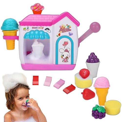 Generic Bubbles Machine Blower for Bathtub - Colorful Bath Toys and Foam Maker,Ice Cream Making Pretend Cake Play Set Bubble Maker for Birthday Christmas Easter