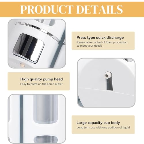 Image of ABS Health Faucet Chrome Finish Toilet Jet Spray Gun with 1m Hose & Wall Hook Leak Proof for Bathroom Hygiene | Includes 400ml Wall Mounted ABS Liquid Soap Dispenser for Bathroom & Kitchen (1 Set)