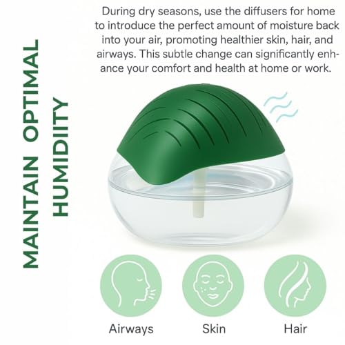 Image of Aroma Diffuser & Humidifier | 1.5L Essential Oil Diffuser | Covers 500 Sq.Ft | Includes 2 Free Fragrance Oils | Perfect for Bedroom, Office, Home, Spa & Aromatherapy