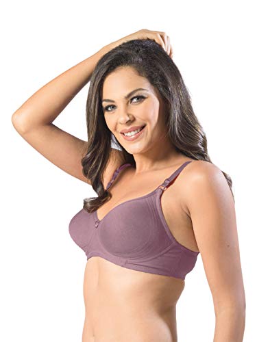 Image of SONARI Womens Non Padded Cotton T Shirt Bra | Wire Free, Medium Coverage, Comfortable and Lightweight | Adjustable Straps, Hook and Eye Closure for Everyday Wear - D-12