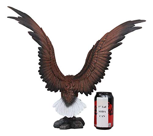 Estatua grande de águila calva en ataque 16 in miniatura 4