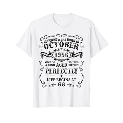 Regalo Hombre 68 Años Las Leyendas Nacen En Octubre 1956 Camiseta