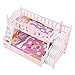 Almencla Meuble Maison Poupee, 17cm Meubles De Maison De Poupée Accessoires Maison De Poupee Lits Superposés Jouets pour Chambre De Bébé