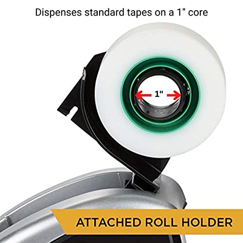 Image of 3M Scotch C60 Desktop Tape Dispenser | For tape rolls with 3 /4 inch Width on 1 inch Core | Silver and Black