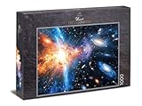Puzzle de 1000 piezas "Genesis" – Dramática explosión de estrellas en el cosmos profundo con galaxias – Diseño del espacio monumental – Puzzle de calidad fabricado en Alemania