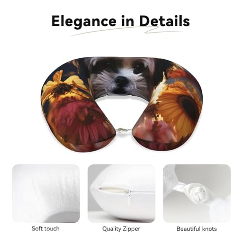 Almohada de viaje de espuma viscoelástica negra ergonómica miniatura 3