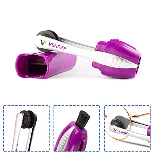 3Pcs Eyeglass Cleaner, Portable Eyeglasses Cleaner Carbon Eyeglass Care Products, Microfiber Spectacles Mini Sunglasses Brush Soft Brush Cleaning Tool, Travel Easily To Carry #TOP2