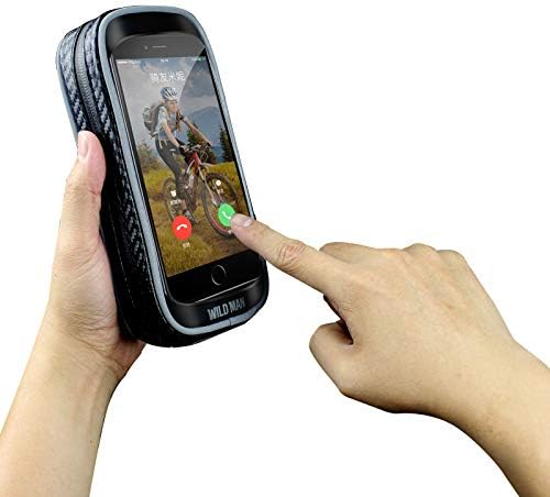 Miniatura 6 de Bolsa de manillar de bicicleta, soporte para teléfono de bicicleta, universal impermeable para bicicleta y motocicleta, bolsa de tubo superior para