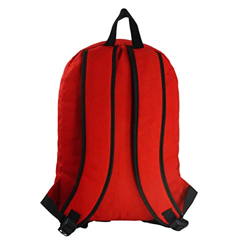 K-Cliffs Basic Emergency Survival Backpack Classic Simple School Book Bag Student Daily Daypack 18 Inch Red 18"X13"X16" #TOP4