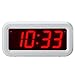Timegyro Digital Alarm Clock Battery Operated with LED Display for Bedrooms, Long Battery Life for 12 Months, 3 Brightness Adjustable, 12/24 Hour, Snooze, White Case with Red Digits