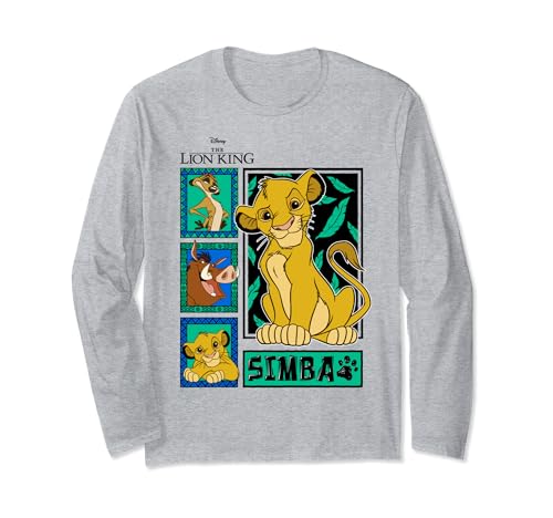 T-shirt Simba Disney Le Roi Lion à manches longues pour enfant passionné de nature sauvage