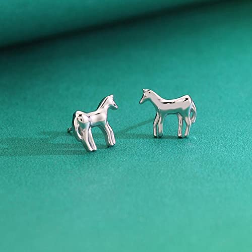 Boucles d'oreilles cheval argent 925 véritable bijou fin chic - 2