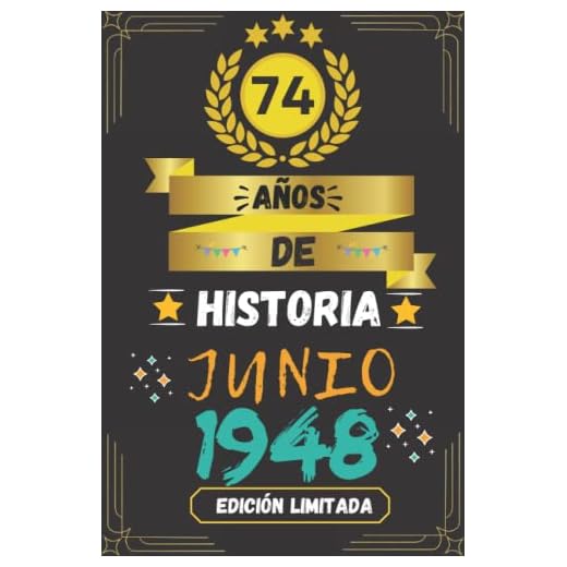 CUADERNO, 74 AÑOS DE HISTORIA JUNIO 1948 EDICIÓN LIMITADA: Regalo de 74 cumpleaños para mujeres y hombres, ideas de 74 cumpleaños... un cumpleaños... ... regalo de 74 cumpleaños para él/ella.