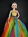 BUYS BY BELLA Stunning Rainbow Inspired Barbie Sized Doll Gown Made to Fit the Barbie Bar...