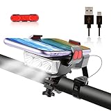 🔦【Einfache und bequeme Installation】：OSHINEW Fahrrad scheinwerfer durch die bequeme Installation und ohne Werkzeug lässt sich der Fahrradtelefonhalter einfach montieren und ist für die meisten Fahrzeuge geeignet.