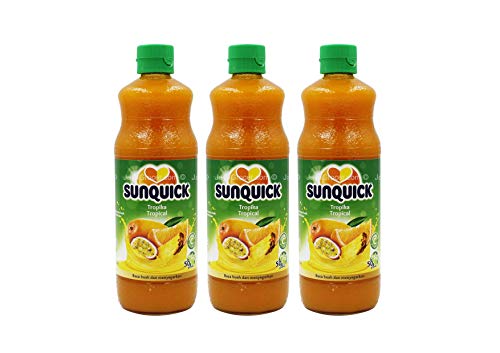 Sunquick Gold Tropical cordial lot de 3 boissons concentrées exotiques en bouteille 700 ml
