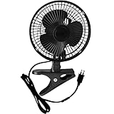 JOEY'Z 6 INCH - 2 Speed - Adjustable Tilt, Whisper Quiet Operation Clip-On-Fan - Black
