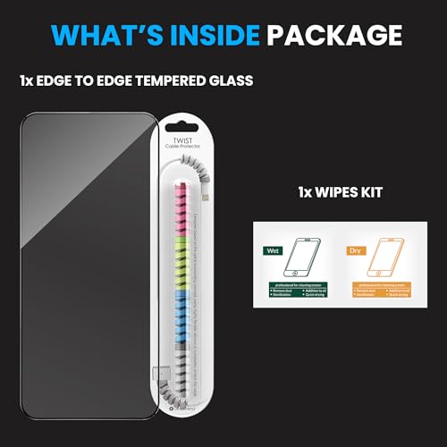 Image of ArmourPro Military Grade Gorilla Tempered Glass Screen Protector Compatible for Oppo F29 with Edge to Edge Coverage, Cable Protector and Easy Installation kit (6.7 Inch)
