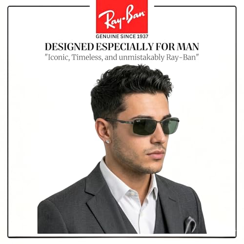 Image of Ray-Ban RB3498 Rectangle Sunglasses with Official Eyewear Kit