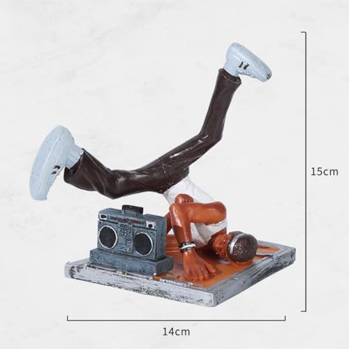 Doyomtoy Rap Star Cool Hip Hop Legends Resin Ornaments, Car or Desktop Statues, for Cake Topper, Living Room, Office, Guy Doll Rapper 2Pac, Shakur, Pac, Snoop…… (Straßentänzerin)